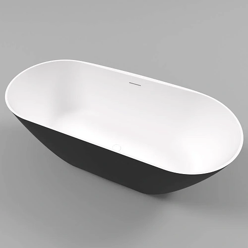 Ванна из искусственного камня WHITECROSS Coral X 170x77 (черный/белый мат) искусственный камень 0203 0203.170077.20100 Ванна из искусственного камня WHITECROSS Coral X 170x77 (черный/белый мат) искусственный камень 0203 0203.170077.20100