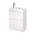 Тумба под раковину DREJA SLIM, 55 см, подвесная/напольная, 2 ящика, белый глянец 99.0400 Тумба под раковину DREJA SLIM, 55 см, подвесная/напольная, 2 ящика, белый глянец 99.0400