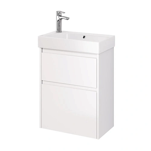 Тумба под раковину DREJA SLIM, 55 см, подвесная/напольная, 2 ящика, белый глянец 99.0400 Тумба под раковину DREJA SLIM, 55 см, подвесная/напольная, 2 ящика, белый глянец 99.0400