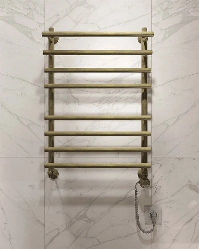 Полотенцесушитель электрический EWRIKA Медея Pr 80х50 R, состаренная бронза 473296 Полотенцесушитель электрический EWRIKA Медея Pr 80х50 R, состаренная бронза 473296