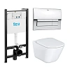 Комплект Roca The Gap Pack 893104100 Унитаз подвесной , инсталляция , кнопка смыва , сиденье Комплект Roca The Gap Pack 893104100 Унитаз подвесной , инсталляция , кнопка смыва , сиденье