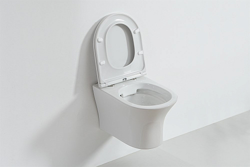 Унитаз подвесной Orange C01-100W безободковый, сиденье с микролифтом Унитаз подвесной Orange C01-100W безободковый, сиденье с микролифтом