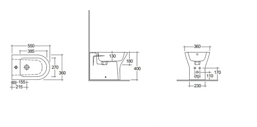 Биде напольное Kludi RESA R 23BIB0243 Биде напольное Kludi RESA R 23BIB0243