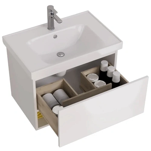 Тумба под раковину DREJA PERFECTO, 70 см, подвесная, 1 ящик, push-to-open, белый глянец 99.0807 Тумба под раковину DREJA PERFECTO, 70 см, подвесная, 1 ящик, push-to-open, белый глянец 99.0807