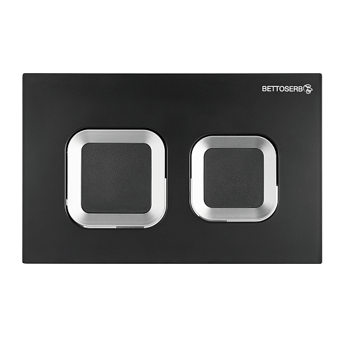 Инсталляция для унитаза BETTOSERB SAVA FIX SLIM SET40006487 с клавишей смыва SMART черный матовый/хром Инсталляция для унитаза BETTOSERB SAVA FIX SLIM SET40006487 с клавишей смыва SMART черный матовый/хром