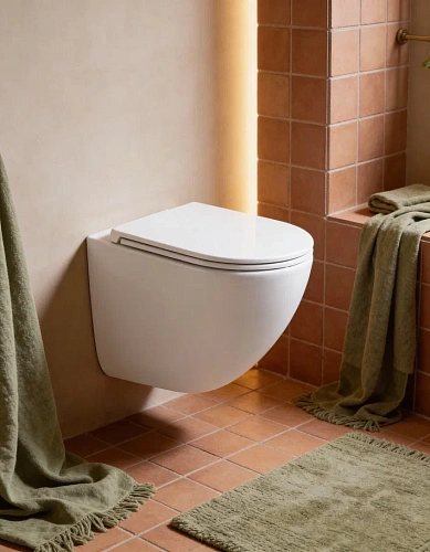 Унитаз подвесной CHARUS CERAMIQUE CR.522.WT3.01 с крышкой микролифт Унитаз подвесной CHARUS CERAMIQUE CR.522.WT3.01 с крышкой микролифт