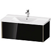 Картинка анонса товара «тумба под раковину duravit xviu xv40170b140 подвесная 100 см черный глянцевый»