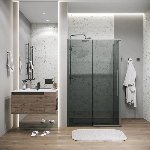 Боковая стенка GROSSMAN Galaxy 200.K33.01.90.42.10 (90x195) графит сатин, стекло тонированное Боковая стенка GROSSMAN Galaxy 200.K33.01.90.42.10 (90x195) графит сатин, стекло тонированное