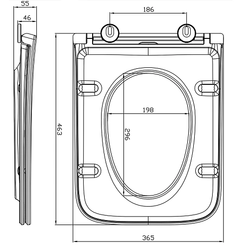 Крышка-сиденье ARROW PG024-HUA белый Крышка-сиденье ARROW PG024-HUA белый
