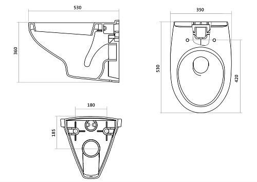 Унитаз подвесной Santek Бореаль 1WH302206 1.WH30.2.206 Унитаз подвесной Santek Бореаль 1WH302206 1.WH30.2.206