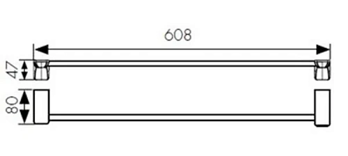 Полотенцедержатель Kaiser KH-4507 прямой бронза цинк Полотенцедержатель Kaiser KH-4507 прямой бронза цинк