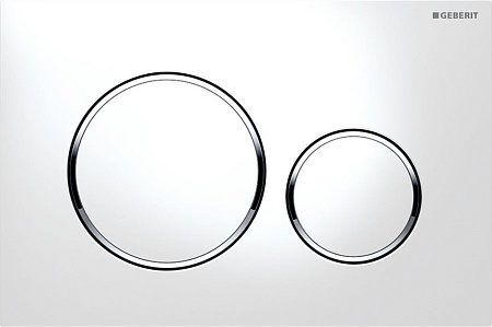 Клавиша смыва Geberit 115.882.KJ.1 Sigma20 пластик, белый/хром глянец Клавиша смыва Geberit 115.882.KJ.1 Sigma20 пластик, белый/хром глянец