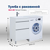 Картинка анонса товара «тумба под раковину aquanet вега 58 белый глянец 00329124 напольная»