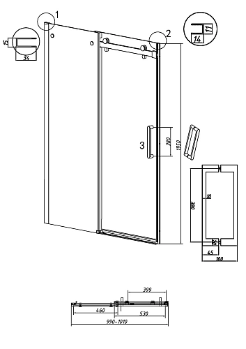 Душевая дверь GROSSMAN Classic 100.K33.04.100.32.00 (100x195) золото сатин, стекло прозрачное Душевая дверь GROSSMAN Classic 100.K33.04.100.32.00 (100x195) золото сатин, стекло прозрачное
