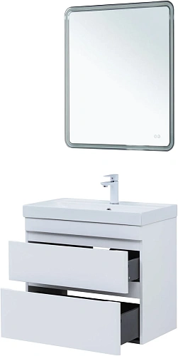 Тумба под раковину Aquanet Слим 80 00346049 белый сатин Тумба под раковину Aquanet Слим 80 00346049 белый сатин