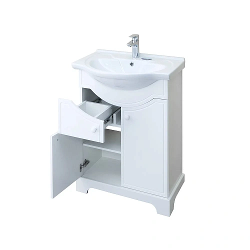 Тумба под раковину Aquaton Элен 65 белый 1A218901EN010 Тумба под раковину Aquaton Элен 65 белый 1A218901EN010