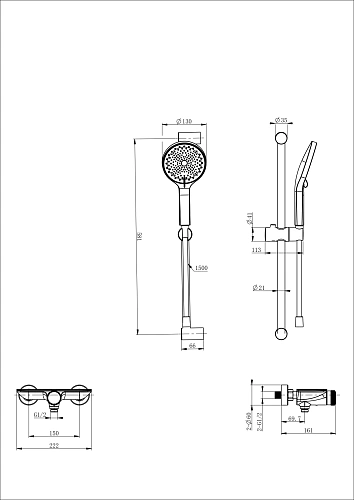 Смеситель для душа Wonzon & Woghand белый матовый (WW-B2052-A-MW) Смеситель для душа Wonzon & Woghand белый матовый (WW-B2052-A-MW)
