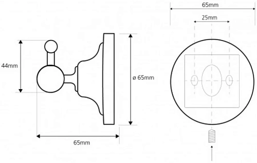 Крючок Bemeta RETRO 144306012 Крючок Bemeta RETRO 144306012