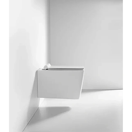 Унитаз подвесной Ceruttispa VIOLA Aria CT10583 Tornado безободковый белый, сиденье микролифт Унитаз подвесной Ceruttispa VIOLA Aria CT10583 Tornado безободковый белый, сиденье микролифт