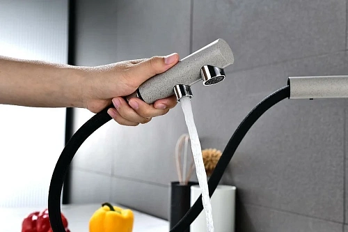 Смеситель для кухни Paulmark SERPENTINE серый Se213222-GR Смеситель для кухни Paulmark SERPENTINE серый Se213222-GR