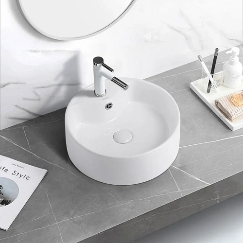 Раковина ABBER Bequem AC2104 накладная, белая Раковина ABBER Bequem AC2104 накладная, белая