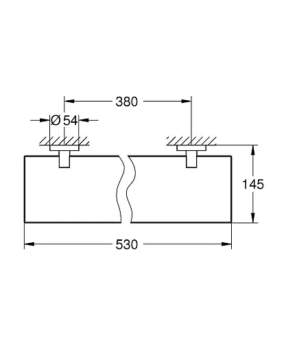 Полка GROHE Essentials, 600 мм, суперсталь (40799DC1) Полка GROHE Essentials, 600 мм, суперсталь (40799DC1)