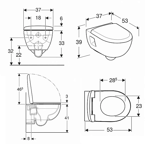 Комплект инсталляции с подвесным унитазом GEBERIT Renova 500.103.DW.R Комплект инсталляции с подвесным унитазом GEBERIT Renova 500.103.DW.R