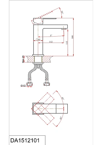Смеситель для раковины D&K Bayern Liszt (DA1512105) Смеситель для раковины D&K Bayern Liszt (DA1512105)