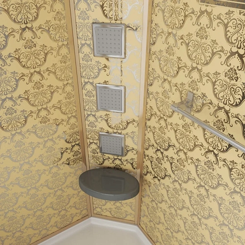 Душевая кабина Niagara Luxe NG-7711GL (900x1200х2150) низкий поддон стенки золото Душевая кабина Niagara Luxe NG-7711GL (900x1200х2150) низкий поддон стенки золото