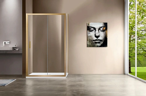 Душевой уголок Vincea Garda VSR-1G9012CLG 1200x900 брашированное золото стекло прозрачное Душевой уголок Vincea Garda VSR-1G9012CLG 1200x900 брашированное золото стекло прозрачное