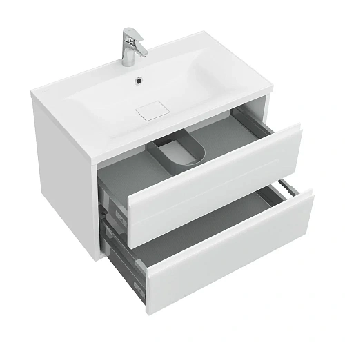 Тумба под раковину Aquaton Римини 80 белый глянец 1A226701RN010 NEW Тумба под раковину Aquaton Римини 80 белый глянец 1A226701RN010 NEW