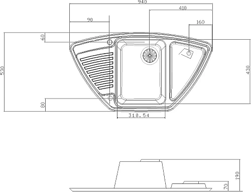 Кухонная мойка Aquaton Лория, 1A715032LR070, терракотовая Кухонная мойка Aquaton Лория, 1A715032LR070, терракотовая
