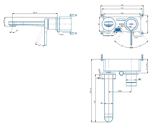 Смеситель для раковины ARROW N12RM6071CP, хром Смеситель для раковины ARROW N12RM6071CP, хром