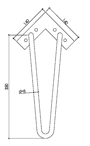 Ножки для мебели Armadi Art Neoart CARO золото, (пара) 886-G Ножки для мебели Armadi Art Neoart CARO золото, (пара) 886-G