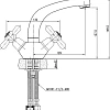 Смеситель для раковины KAISER Carlson 11011 двухрычажный Смеситель для раковины KAISER Carlson 11011 двухрычажный