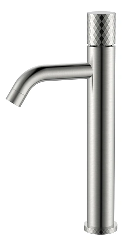 Смеситель для раковины Boheme STICK Nikel Brush высокий с ручкой DIAMOND 122-NB никель Смеситель для раковины Boheme STICK Nikel Brush высокий с ручкой DIAMOND 122-NB никель