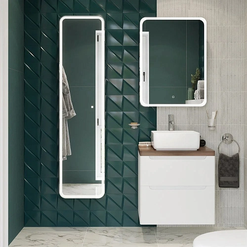 Комплект мебели STWORKI Берген 60 белая с темной столешницей, раковина City 1 549450 Комплект мебели STWORKI Берген 60 белая с темной столешницей, раковина City 1 549450