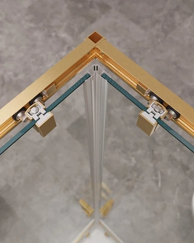 Душевой уголок CEZARES MOLVENO-A-2-100-C-BORO-IV цвет профиля брашированное золото стекло прозрачное 1000x1000 мм Душевой уголок CEZARES MOLVENO-A-2-100-C-BORO-IV цвет профиля брашированное золото стекло прозрачное 1000x1000 мм