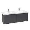 Картинка анонса товара «тумба под раковину villeroy &amp; boch subway 3.0 с подсветкой graphite / graphite c567l2vr»
