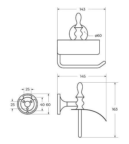 Держатель туалетной бумаги Art&Max Bohemia (AM-E-4283-Br) бронза Держатель туалетной бумаги Art&Max Bohemia (AM-E-4283-Br) бронза