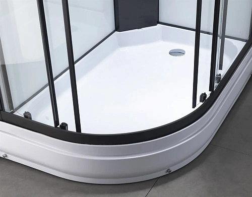 Душевая кабина Taliente с гидромассажем, 120x80x220см правая, профиль черный, прозрозрачное стекло, TA-128CB(R) Душевая кабина Taliente с гидромассажем, 120x80x220см правая, профиль черный, прозрозрачное стекло, TA-128CB(R)