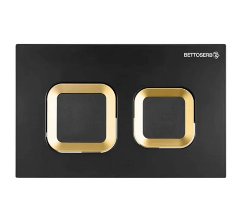 Инсталляция для унитаза BETTOSERB SAVA FREE STANDING SFS40006489 с клавишей смыва SMART черный матовый/золото Инсталляция для унитаза BETTOSERB SAVA FREE STANDING SFS40006489 с клавишей смыва SMART черный матовый/золото