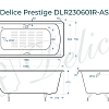 Ванна чугунная Delice Prestige 1800х750 с отверстиями под ручки и антискользящим покрытием DL DLR230601R-AS Ванна чугунная Delice Prestige 1800х750 с отверстиями под ручки и антискользящим покрытием DL DLR230601R-AS