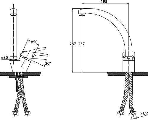 Смеситель для кухни Kaiser County 55244 Смеситель для кухни Kaiser County 55244