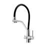 Смеситель для кухни SANCOS Nolia SC12003SS с крановм для фильтра и гибким изливом