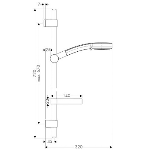 Душевой гарнитур Hansgrohe Verso 100 65cm 27183000 Душевой гарнитур Hansgrohe Verso 100 65cm 27183000