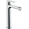 Картинка анонса товара «смеситель для раковины hansgrohe metris со средним изливом и сливным гарнитуром, хром 31183000»