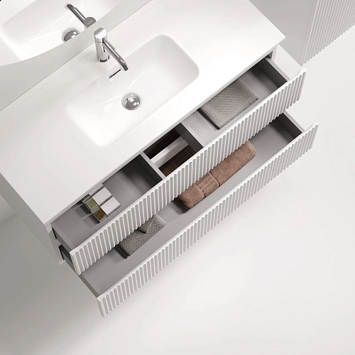 Тумба под раковину SANCOS Snob SNR100/39W R 995х390х500 Bianco подвесная Тумба под раковину SANCOS Snob SNR100/39W R 995х390х500 Bianco подвесная