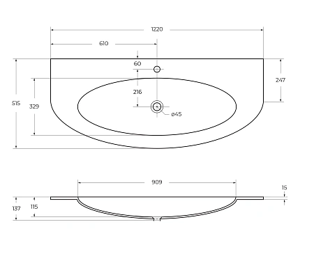 Раковина CEZARES EDEN 82368 Extra Bianco 1220x515 стекло Раковина CEZARES EDEN 82368 Extra Bianco 1220x515 стекло