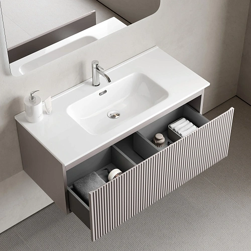 Тумба под раковину SANCOS Snob SNR1.0100SM R 1.0 995х445х406 Doha Soft подвесная Тумба под раковину SANCOS Snob SNR1.0100SM R 1.0 995х445х406 Doha Soft подвесная